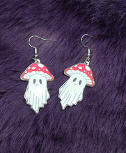 Load image into Gallery viewer, Mushroom Ghost Earrings