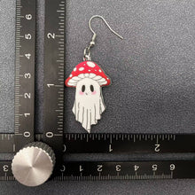 Load image into Gallery viewer, Mushroom Ghost Earrings