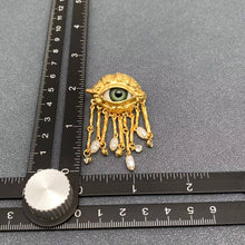 Load image into Gallery viewer, Evil Eye Tassel Earrings