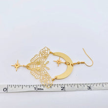 Load image into Gallery viewer, Golden Moth Earrings