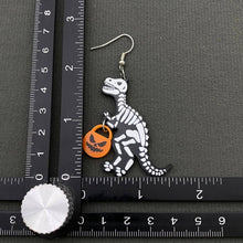Load image into Gallery viewer, Skeleton Dinosaur Earrings