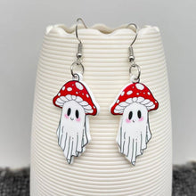Load image into Gallery viewer, Mushroom Ghost Earrings